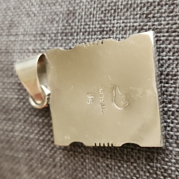 NWOT Native American Navajo Turquoise Cobblestone Pendant 💙 - Picture 5 of 10